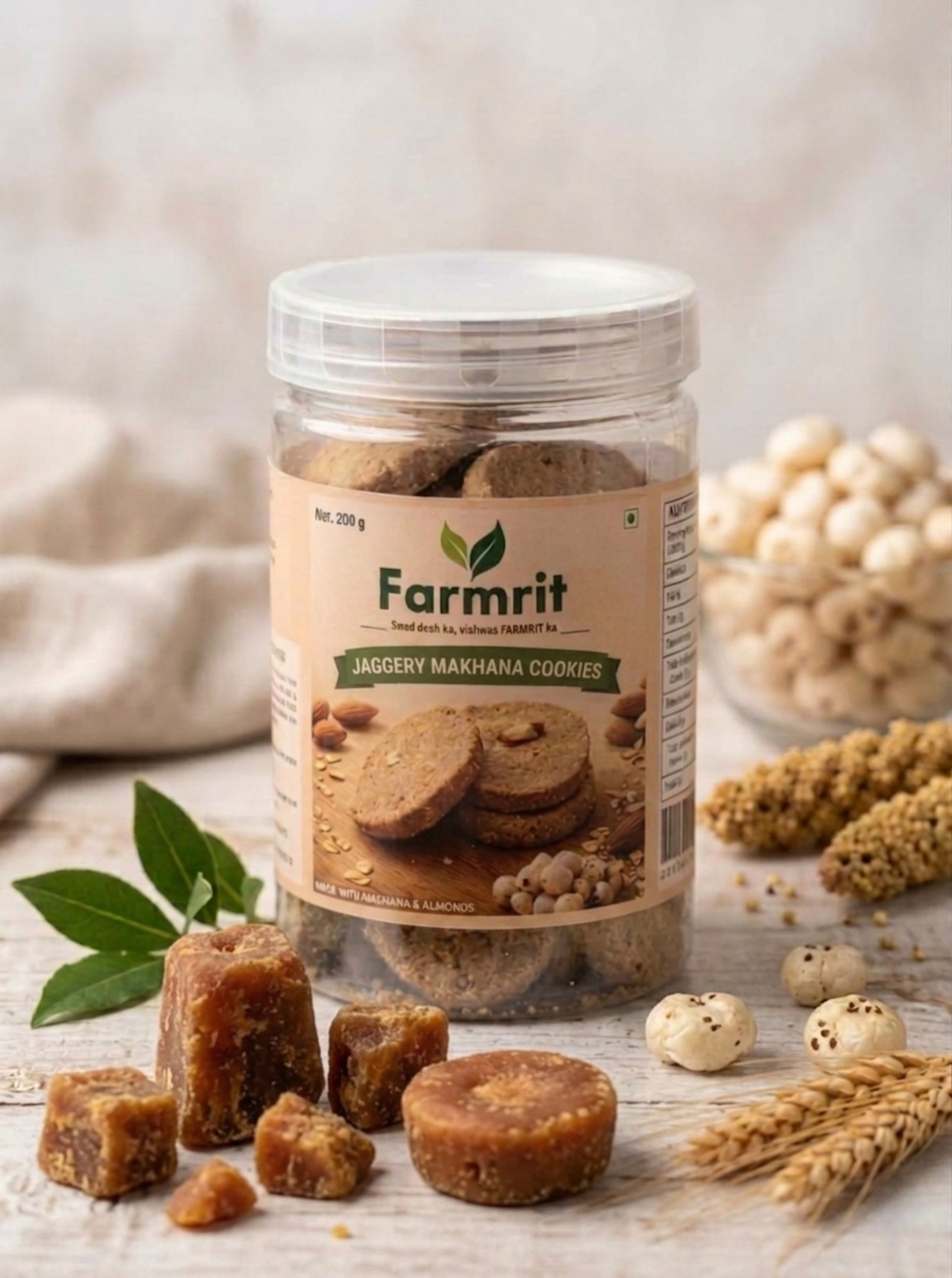 Jaggery Makhana Cookies