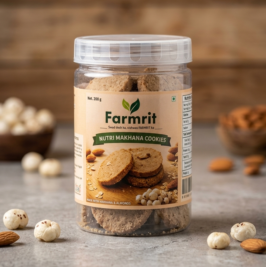 Nutri Makhana Almond Cookies by Farmrit